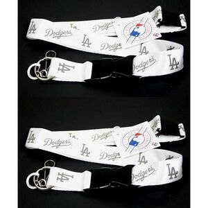 Los Angeles Dodgers MLB White Glacier Lanyard 2 Pack